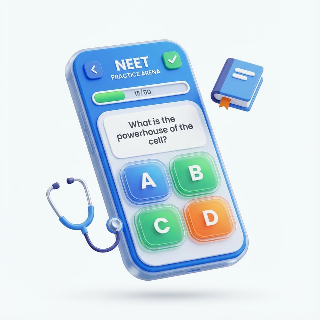 3D professional icon of NEET Practice Arena